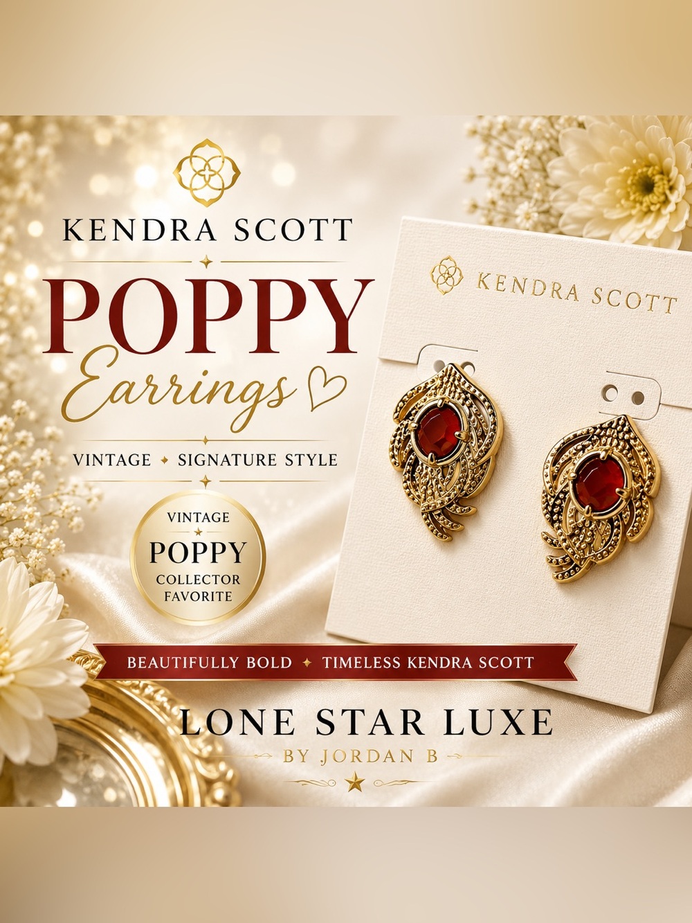 Kendra Scott Vintage Poppy Red